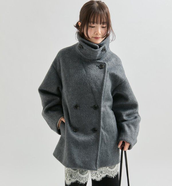  「ウール混 シャギーミドルコート」|その他|