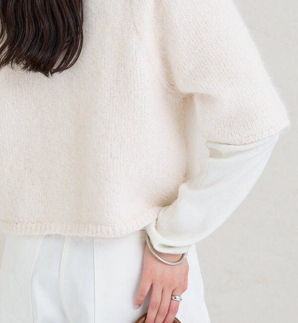  「ふわふわ半袖ニット カーディガン」|カーディガン|