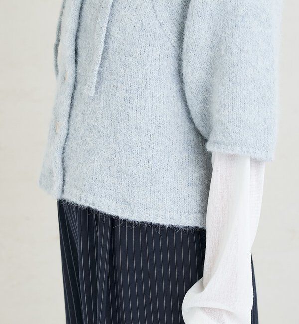  「ふわふわ半袖ニット カーディガン」|カーディガン|