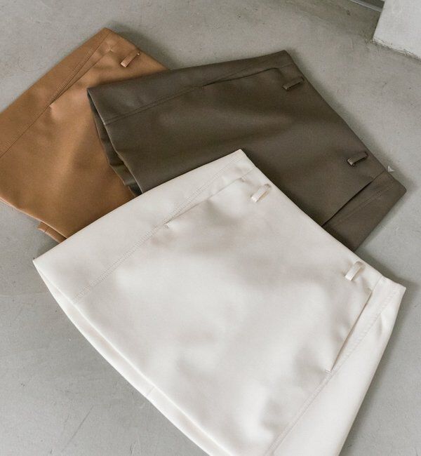  「フェイクレザーミニスカート」|スカート|