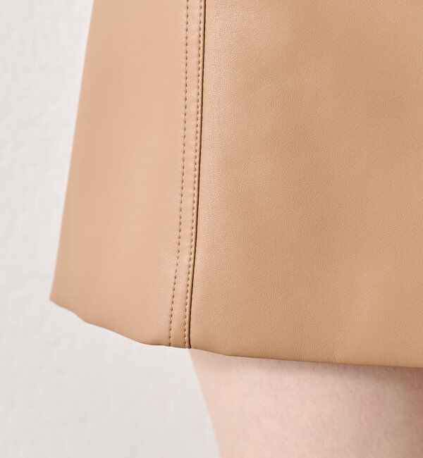  「フェイクレザーミニスカート」|スカート|