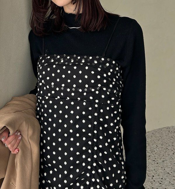  「【＠akane__11.1企画】ドロストフラワーキャミワンピース」|ワンピース|