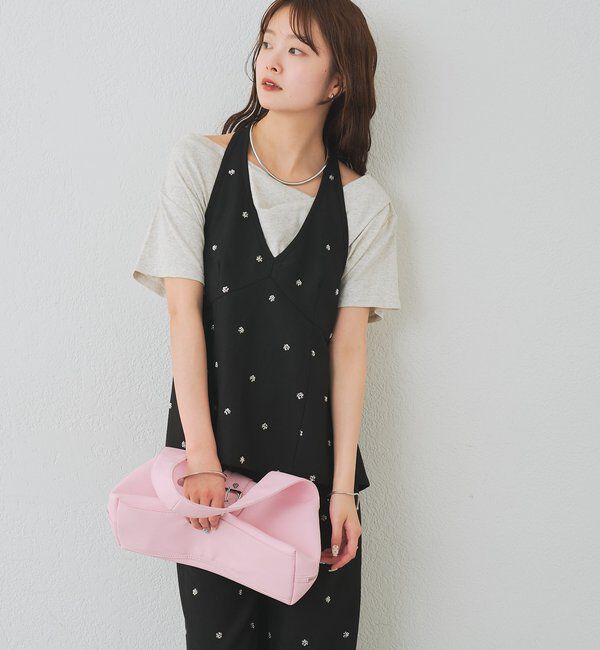  「ビジューフラワーホルタービスチェ」|シャツ・ブラウス|