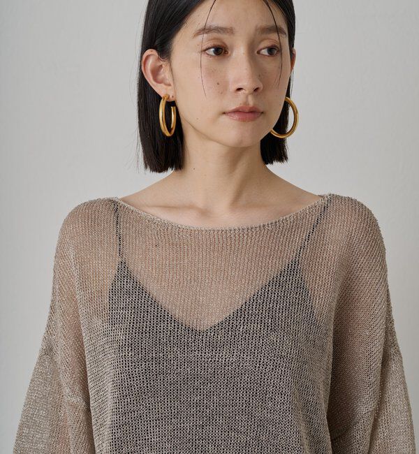  「ラメニットプルオーバー」|ニット・セーター|