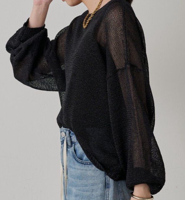  「ラメニットプルオーバー」|ニット・セーター|