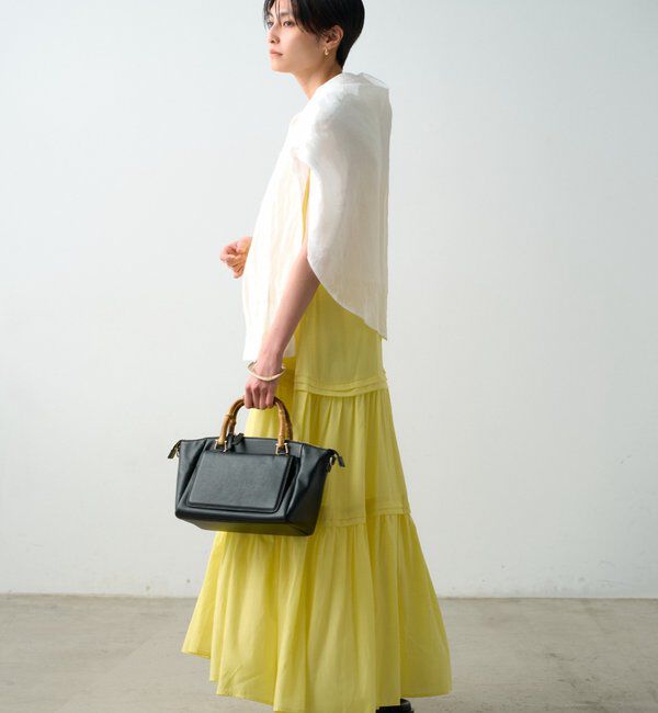  「サテンティアードキャミワンピース」|ワンピース|