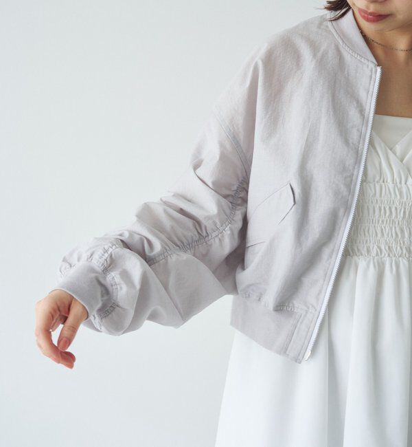  「【PUFRILL/パフリル】袖ギャザーブルゾン」|ベスト・ジレ|