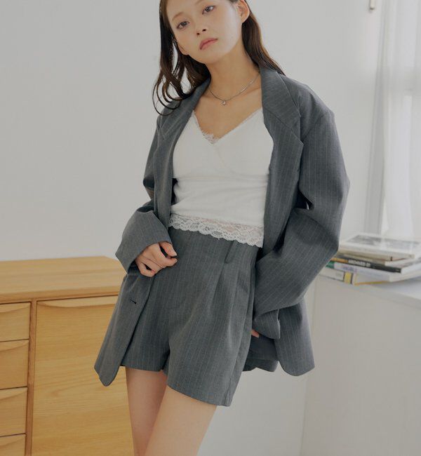  「フロントタックショートパンツ」|チノ|