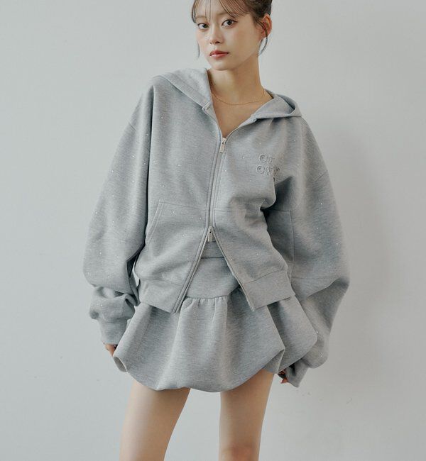  「【セットアップ対応】Wジップボリュームスリーブフードパーカー」|パーカー|