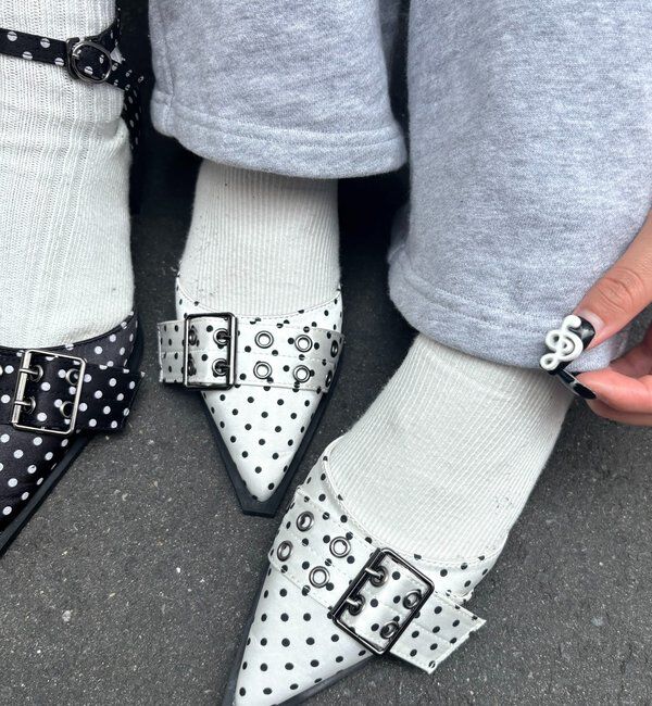  「【HiNT】ベルトストラップミュールパンプス」|パンプス|ホワイトその他1