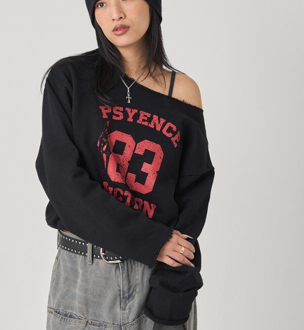  「エリオットナンバリングワンショルダースウェット」|Tシャツ・カットソー|