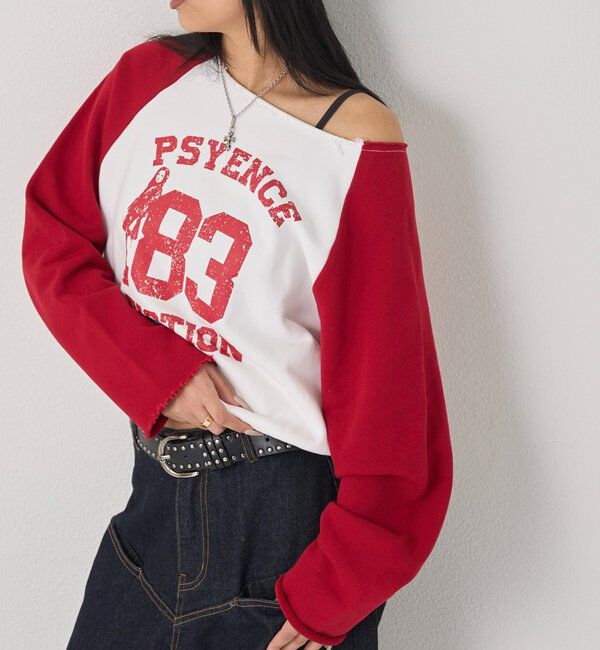  「エリオットナンバリングワンショルダースウェット」|Tシャツ・カットソー|レッドその他1