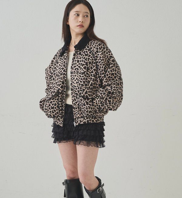  「レオパードジャガードブルゾン」|ブルゾン・スタジャン|