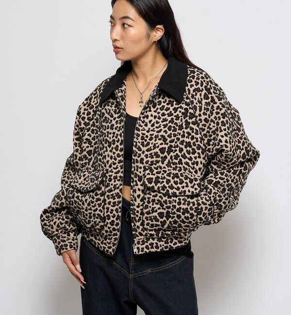  「レオパードジャガードブルゾン」|ブルゾン・スタジャン|
