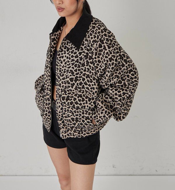  「レオパードジャガードブルゾン」|ブルゾン・スタジャン|