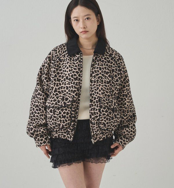  「レオパードジャガードブルゾン」|ブルゾン・スタジャン|