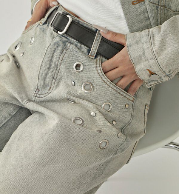  「アイレットローライズデニム」|デニム|