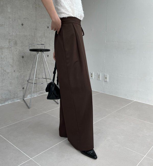  「【待望の追加決定！/新色ブラウン】ラップリボンパンツ」|チノ|