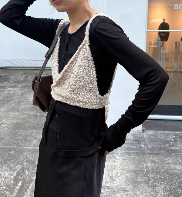  「【WEB限定/セットアイテム】クロスビスチェ&times;シアーカーディガン」|Tシャツ・カットソー|