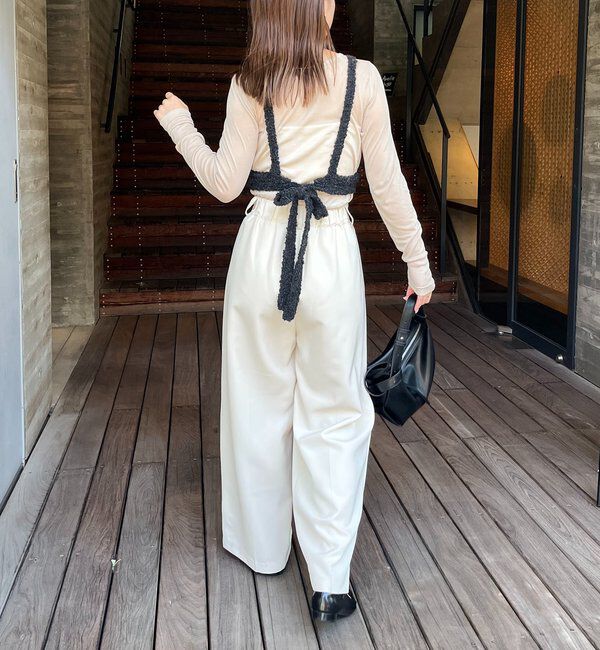  「【WEB限定/セットアイテム】クロスビスチェ&times;シアーカーディガン」|Tシャツ・カットソー|