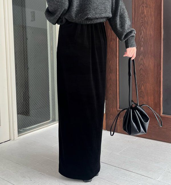  「【低身長サイズあり】ベロアIラインスカート」|スカート|