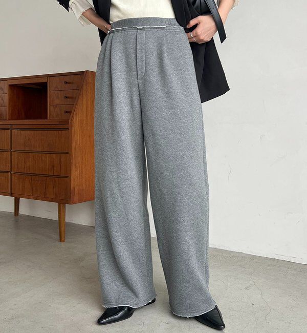  「裏起毛スウェットパンツ」|チノ|グレー