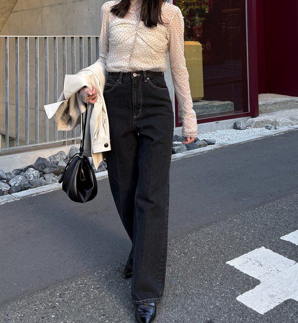  「【人気のため再販！セレモニーにも◎】フロッキードットブラウス」|シャツ・ブラウス|