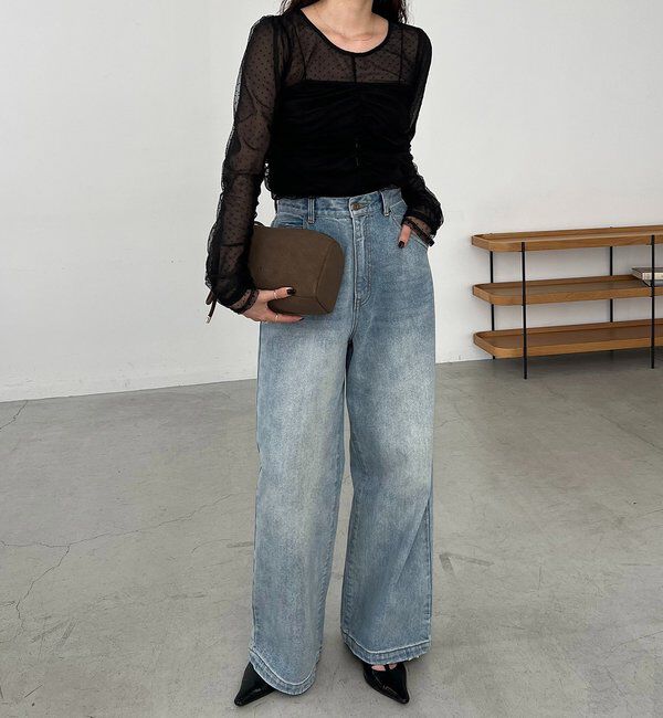  「【人気のため再販！セレモニーにも◎】フロッキードットブラウス」|シャツ・ブラウス|