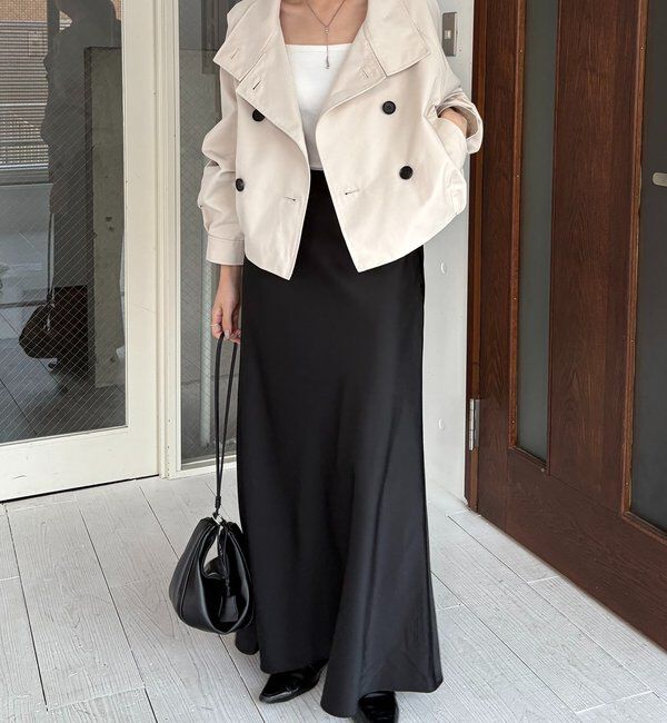  「【サイズ展開あり】ショートトレンチコート」|トレンチコート|