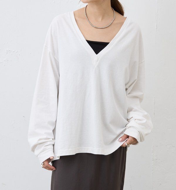  「【ONIT】ディープVネックカットソー」|Tシャツ・カットソー|