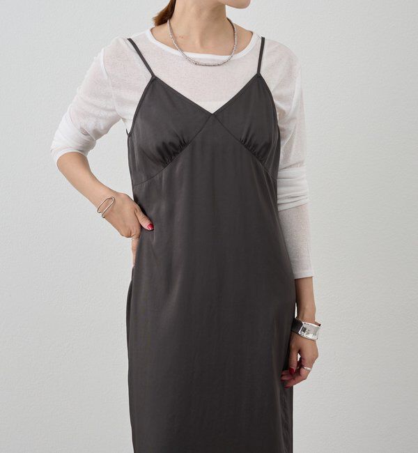  「サテンキャミワンピース」|ワンピース|