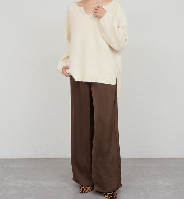  「ファーウールキーネックニット」|ニット・セーター|