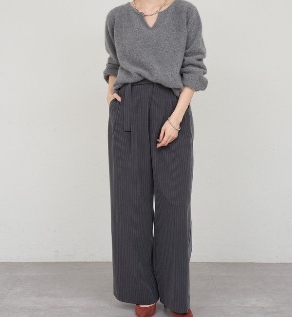  「ファーウールキーネックニット」|ニット・セーター|