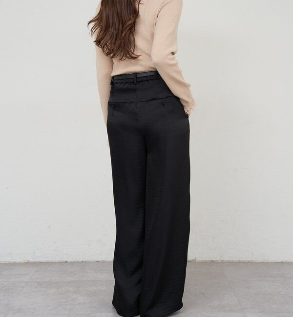  「サテンワイドパンツ」|チノ|