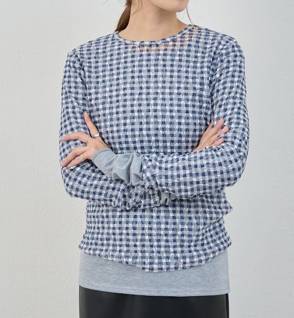  「レースチェックプルオーバー」|Tシャツ・カットソー|