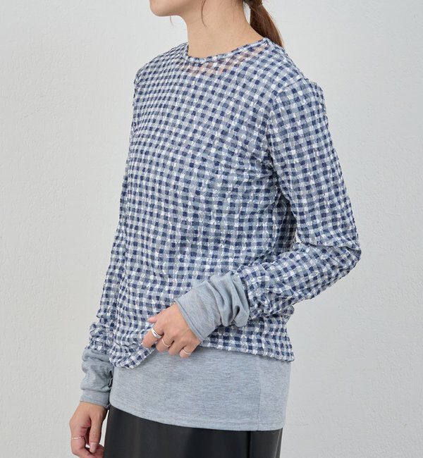  「レースチェックプルオーバー」|Tシャツ・カットソー|