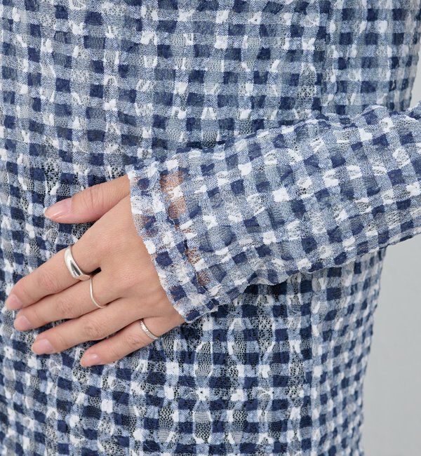  「レースチェックプルオーバー」|Tシャツ・カットソー|