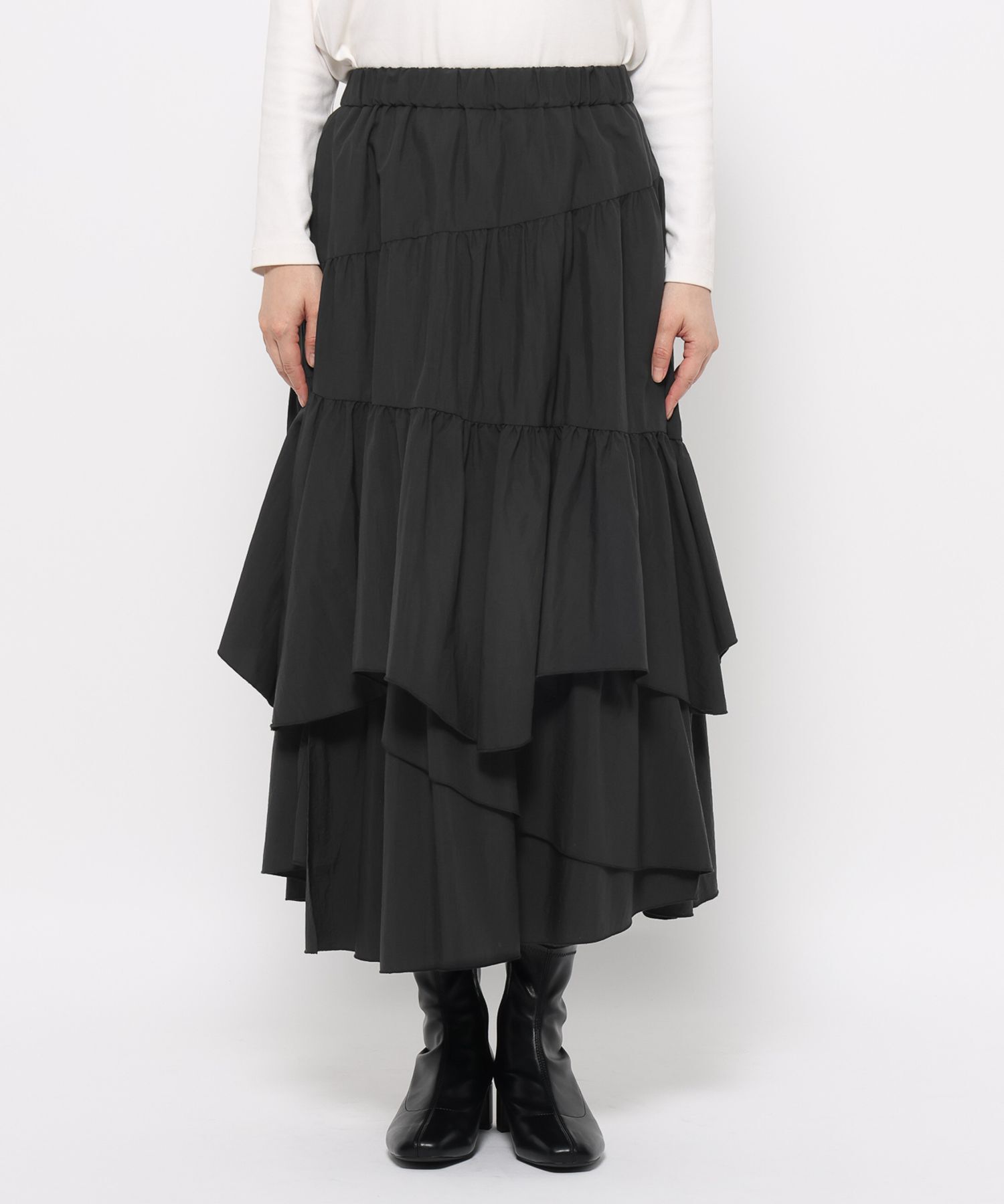 LOWRYS FARM「ティアードイレヘムスカート」|スカート|