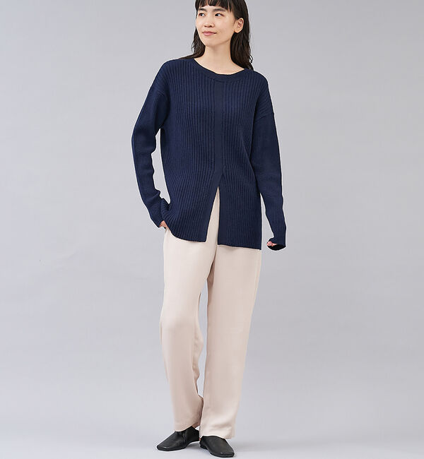 collex「【セットアップ対応】フロント スリット リブプルオーバー」|ニット・セーター|