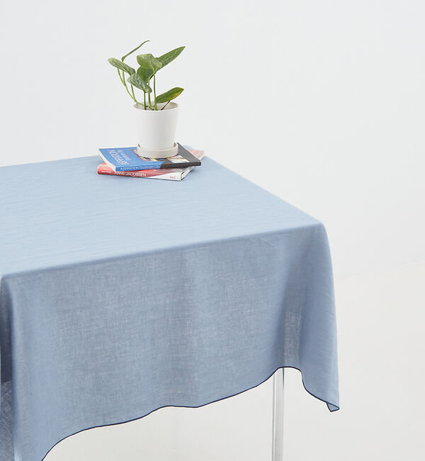 collex「リネン ナトゥーラ テーブルクロス 130&times;130cm」|ブランケット|ブルー系その他1