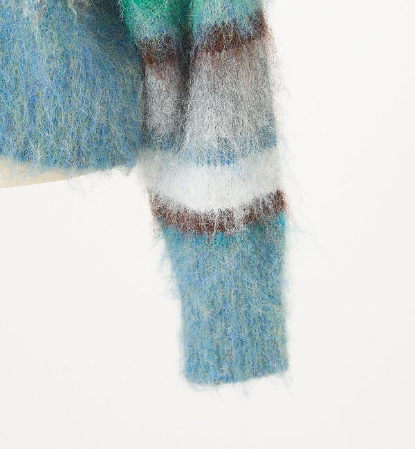 collex「ランダムボーダーヘアリーニット」|ニット・セーター|