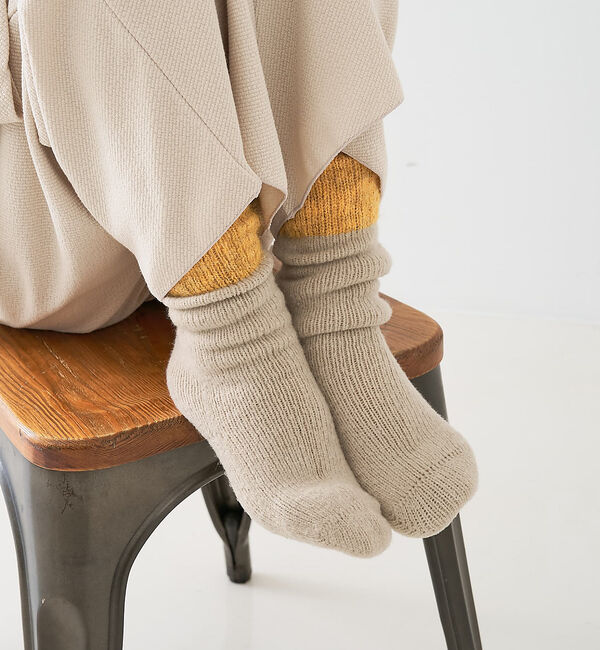 collex「【ユニセックス】バイカラーリバーシブル ルームソックス」|ソックス|