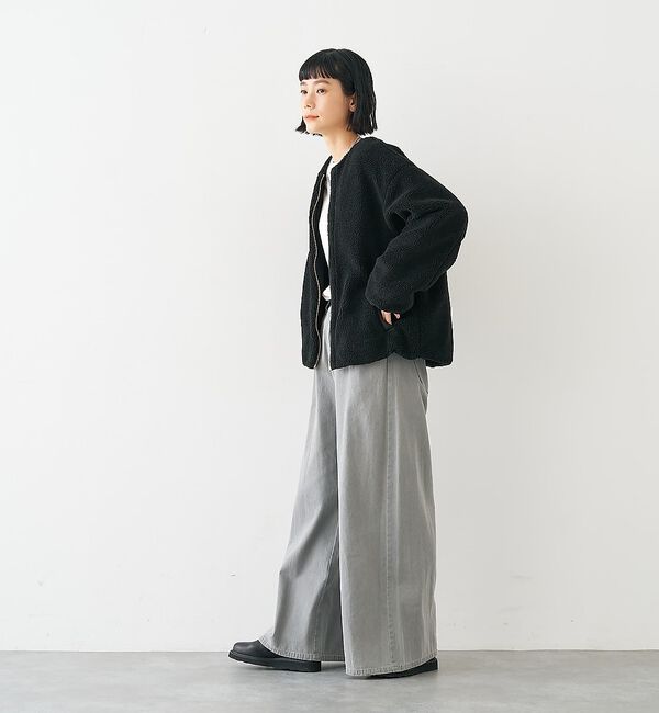 collex「キルト&times;ボアリバーシブル中綿ブルゾン」|ブルゾン・スタジャン|