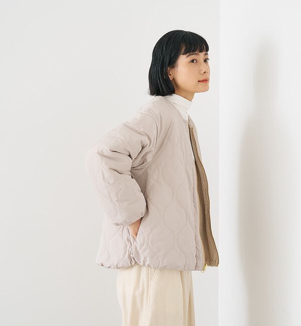 collex「キルト&times;ボアリバーシブル中綿ブルゾン」|ブルゾン・スタジャン|