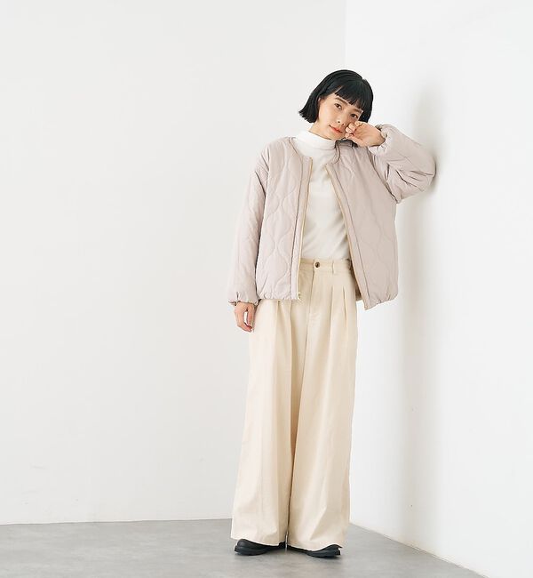 collex「キルト&times;ボアリバーシブル中綿ブルゾン」|ブルゾン・スタジャン|