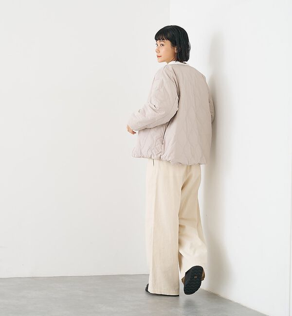 collex「キルト&times;ボアリバーシブル中綿ブルゾン」|ブルゾン・スタジャン|