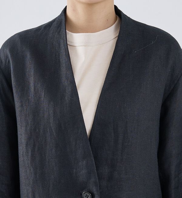 collex「麻ノーカラージャケット」|ノーカラージャケット|