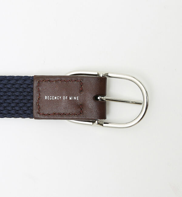 ABAHOUSE「リバーシブル  ゴムメッシュベルト【ブラウン&times;ネイビー / ブラック&times;グレー】」|ベルト|