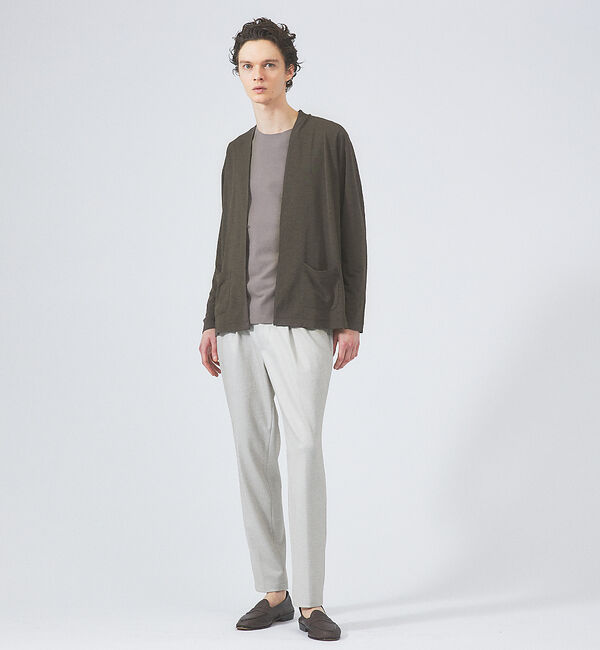 ABAHOUSE「【ノンストレス】定番 / COTTON LYCRA 圧着 クルーネック 長袖 T」|Tシャツ・カットソー|