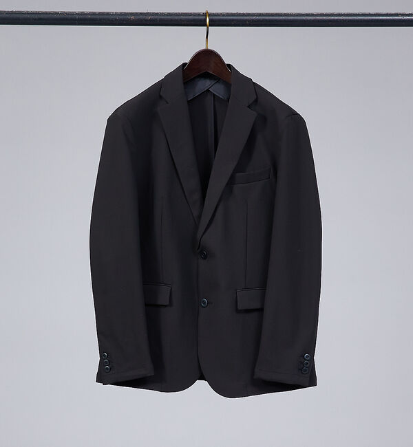 ABAHOUSE「【セットアップ対応/SOLOTEX】4WAYストレッチ ジャケット」|テーラードジャケット|ブラック